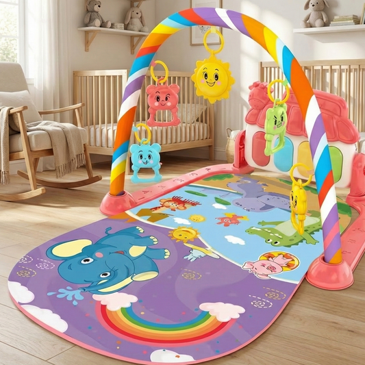Tapis d’Éveil ABDL « Monde Magique » - Arches Lumineuses et Jouets Suspendus