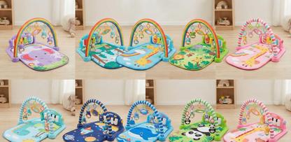 Tapis d’Éveil ABDL « Monde Magique » - Arches Lumineuses et Jouets Suspendus