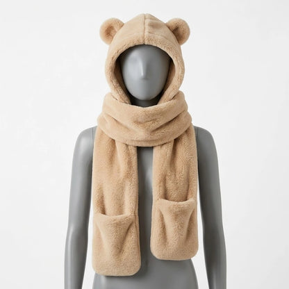 Écharpe Capuche Ourson Moelleuse ABDL