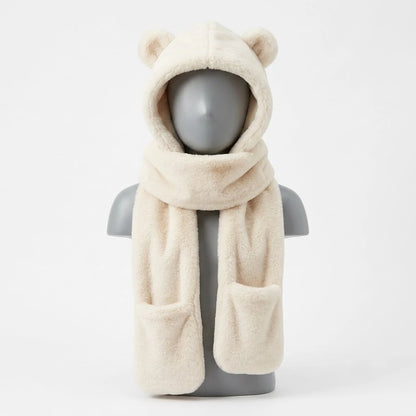 Écharpe Capuche Ourson Moelleuse ABDL