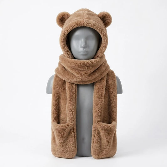 Écharpe Capuche Ourson Moelleuse ABDL