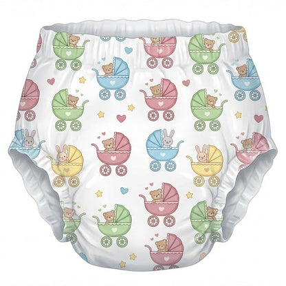 Couches réutilisables ABDL gros bébé - Collection Motifs Mignons (licornes, renards, safari, transports, etc.)
