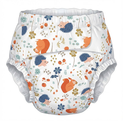 Couches réutilisables ABDL gros bébé - Collection Motifs Mignons (licornes, renards, safari, transports, etc.)