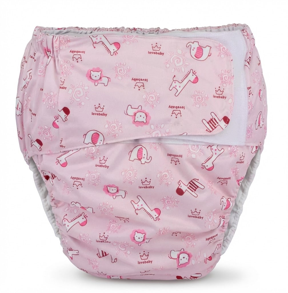 Couches réutilisables ABDL gros bébé - Collection Motifs Mignons (licornes, renards, safari, transports, etc.)