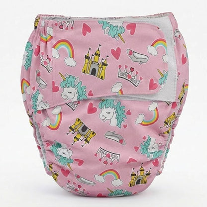 Couches réutilisables ABDL gros bébé - Collection Motifs Mignons (licornes, renards, safari, transports, etc.)