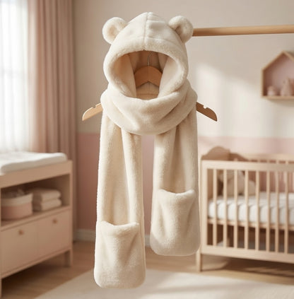 Écharpe Capuche Ourson Moelleuse ABDL